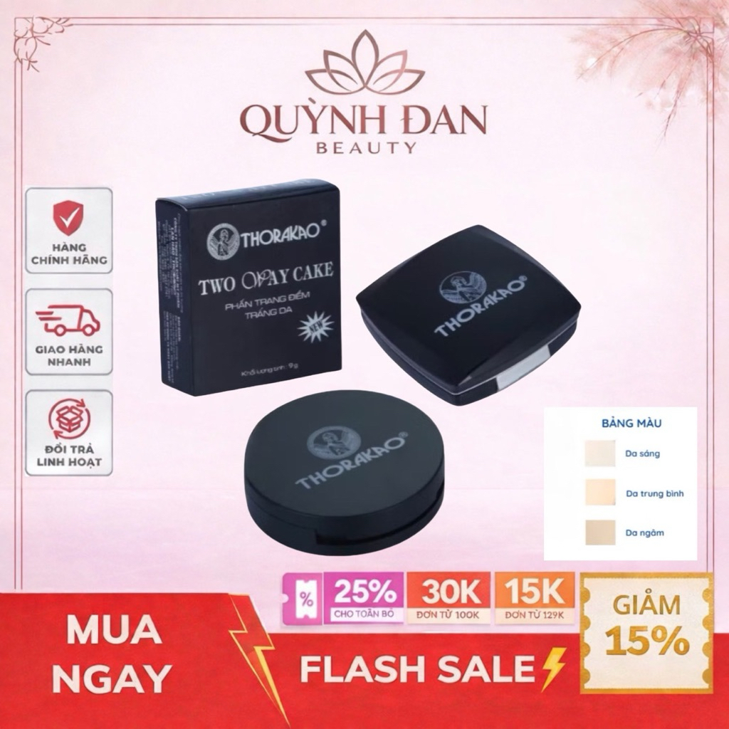 PHẤN TRANG ĐIỂM TRẮNG DA 9G,13G CHÍNH HÃNG THORAKAO