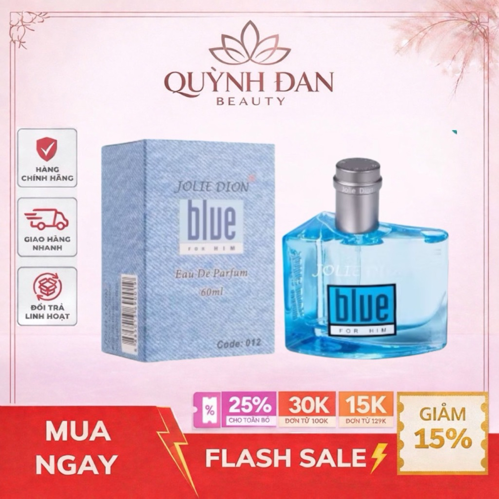 Nước Hoa Nam và Nữ Jolie Dion Blue For Him  - Blue For Her 60ml .