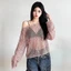 Áo Lưới Xuyên Thấu Nữ NIVRA Trễ Vai Tay Dài Phối Bikini Đi Biển Sexy A51332