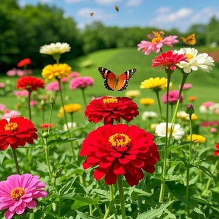 Hạt giống hoa cúc ngũ sắc Zinnia  -Zinnia Flower Seeds-100Hạt