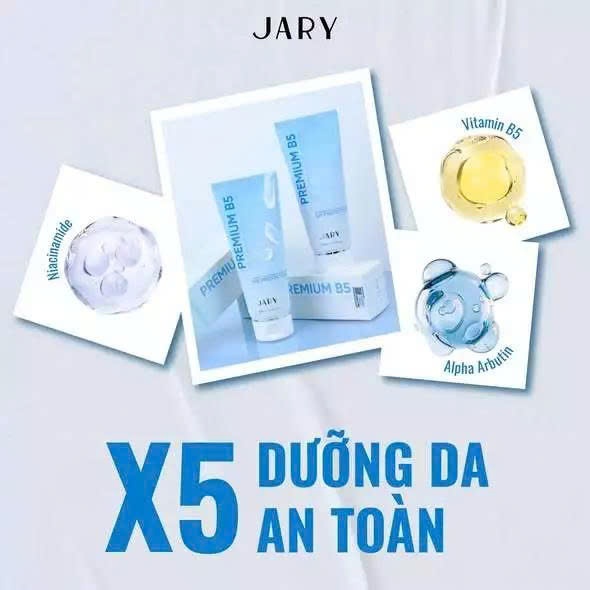 Kem B5 dưỡng trắng phục hồi da body Jary Premium B5 Whitening Body Lotion 200ml
