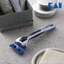 Dao Cạo Râu Nhật Bản cao cấp KAI axia, đầu dao 5 Lưỡi Kép, linh hoạt không trầy xước da Màu Xanh - 1P AX-1SE (GA0014)