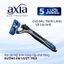 Dao Cạo Râu Nhật Bản cao cấp KAI axia, đầu dao 5 Lưỡi Kép, linh hoạt không trầy xước da Màu Xanh - 1P AX-1SE (GA0014)