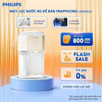 [Hàng Chính Hãng] Máy lọc nước RO để bàn Philips Frappuccino ADD6922CG/97 - Nóng, Lạnh Block, tạo đá viên nhanh