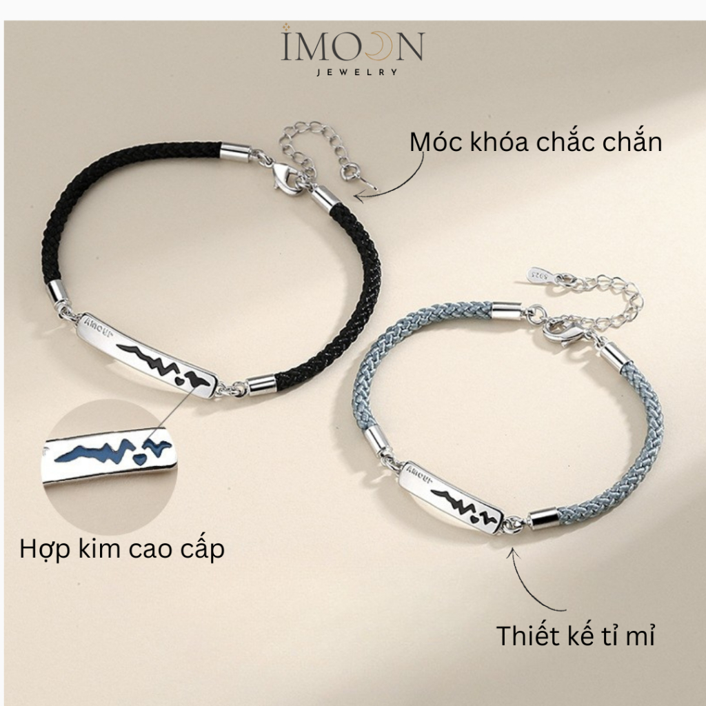 Lắc tay đôi uyên ương, vòng tay đôi chất liệu charm hợp kim cao cấp không gỉ Imoon Jewelry