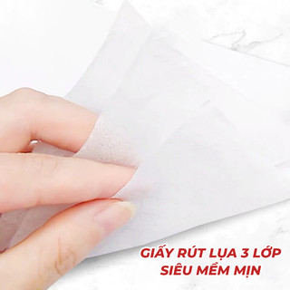 Combo Thùng 9 Giấy ăn Silkwell Sếu 200 tờ 3 lớp, khăn giấy siêu dai mềm mịn Hàng chính hãng