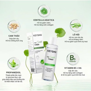 Nước Cân Bằng KEYSHU The Centella Hỗ Trợ Làm Dịu Vùng Da Nhạy Cảm, Phục Hồi Da 150ml