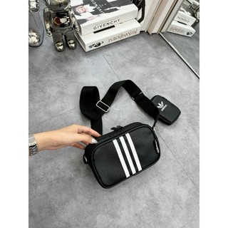 Túi Đeo Chéo Uniex Có Kèm Túi Nhỏ Ulzzang Hàn Quốc Cao Cấp, Túi Đeo Hông Đựng Điện Thoại Ví Màu Đen Chống Nước Tốt SOCLA