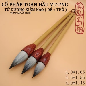 Bút Lông Thư Pháp Cổ Pháp Toán Đầu Vương Kiêm Hào Lông Thỏ Và Lông Dê Bút Thư Pháp Cao Cao Cấp
