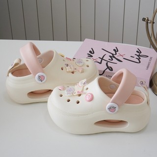 Dép sục nữ đế cao 7cm có tag đế kèm sticker Mèo cá chạy dễ thương có quai hậu CSM-60 Mita