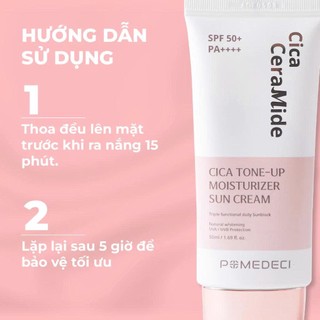 Kem Chống Nắng Nâng Tone A-Zian Pomedeci SPF50+ PA++++ 50ml Dưỡng Ẩm Không Bết Dính Cho Mọi Loại Da