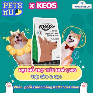 [PP CHÍNH HÃNG] [TIẾT KIỆM] COMBO 2 Hạt KEOS+ cho Chó trưởng thành hỗ trợ tiêu hoá túi 1,5Kg – MUA HẠT TẶNG HẠ
