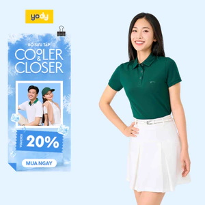 Áo thun polo nữ mắt chim gia đình YODY chất vải cotton thoáng mát thấm hút tốt cao cấp APN7280