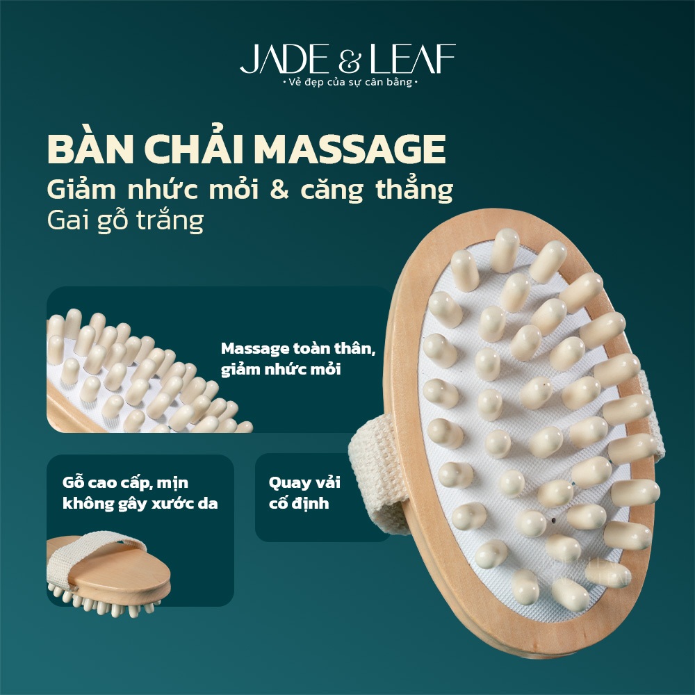 Dụng Cụ Massage Body Jade&Leaf Gỗ Cầm Tay Đa Năng Hỗ Trợ Giảm Nhức Mỏi Cổ Vai Gáy Thư Giãn Cơ