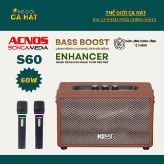 ACNOS S60 Loa Karaoke Mini Bluetooth NGHE ĐÃ HÁT HAY ACNOS Soncamedia + Tặng 2 chống lăn