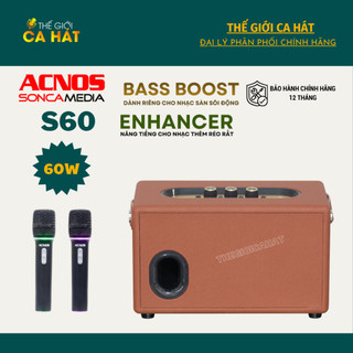 ACNOS S60 Loa Karaoke Mini Bluetooth NGHE ĐÃ HÁT HAY ACNOS Soncamedia + Tặng 2 chống lăn
