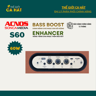 ACNOS S60 Loa Karaoke Mini Bluetooth NGHE ĐÃ HÁT HAY ACNOS Soncamedia + Tặng 2 chống lăn
