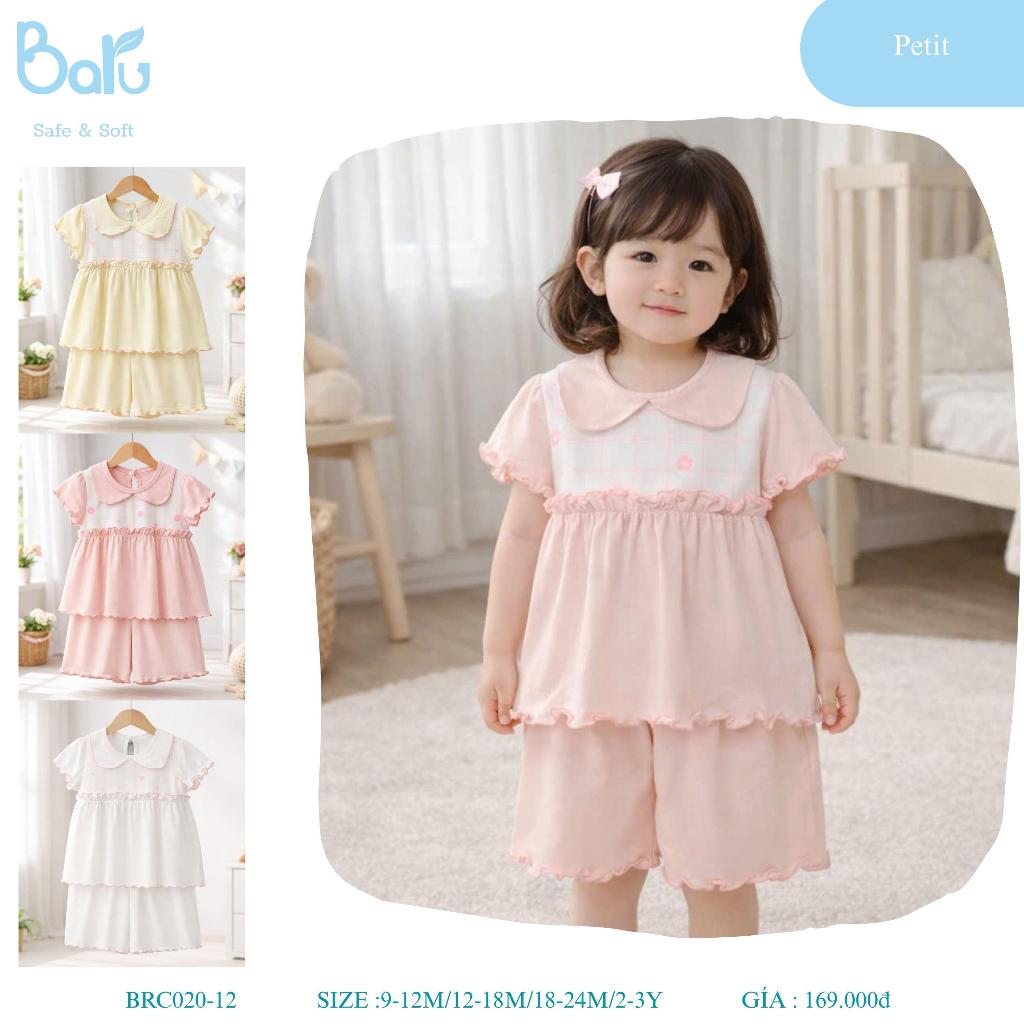 Bộ cổ tròn bèo bé gái BRC020-12