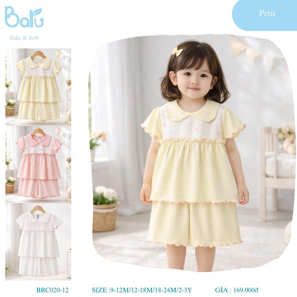 Bộ cổ tròn bèo bé gái BRC020-12