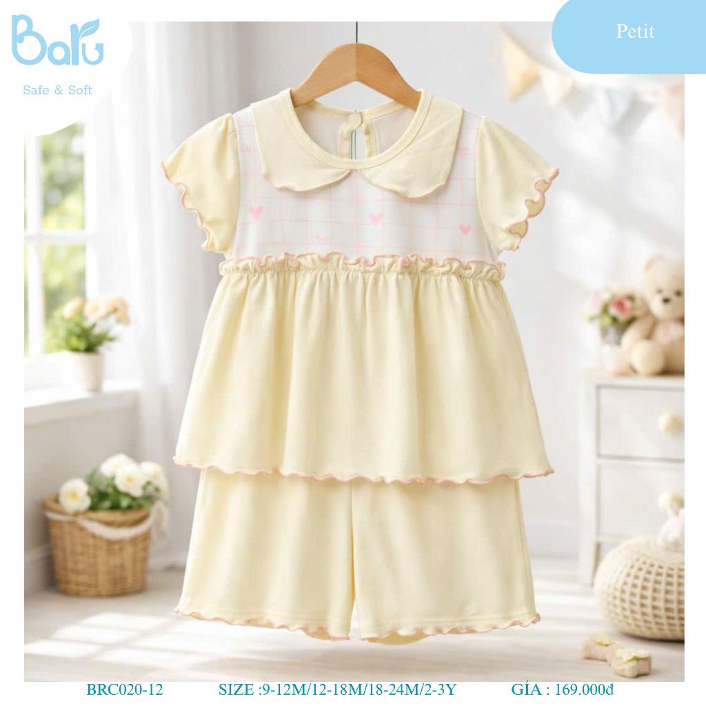 Bộ cổ tròn bèo bé gái BRC020-12