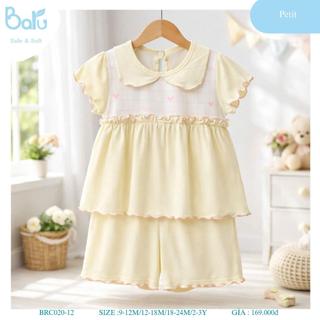 Bộ cổ tròn bé gái cộc tay quần đùi BRC020-12