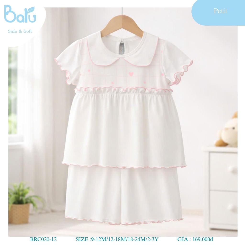 Bộ cổ tròn bèo bé gái BRC020-12