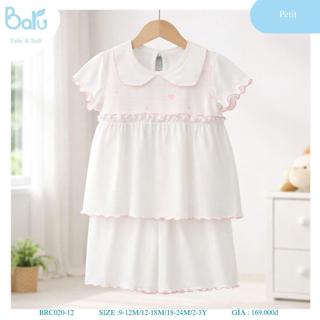 Bộ cổ tròn bé gái cộc tay quần đùi BRC020-12