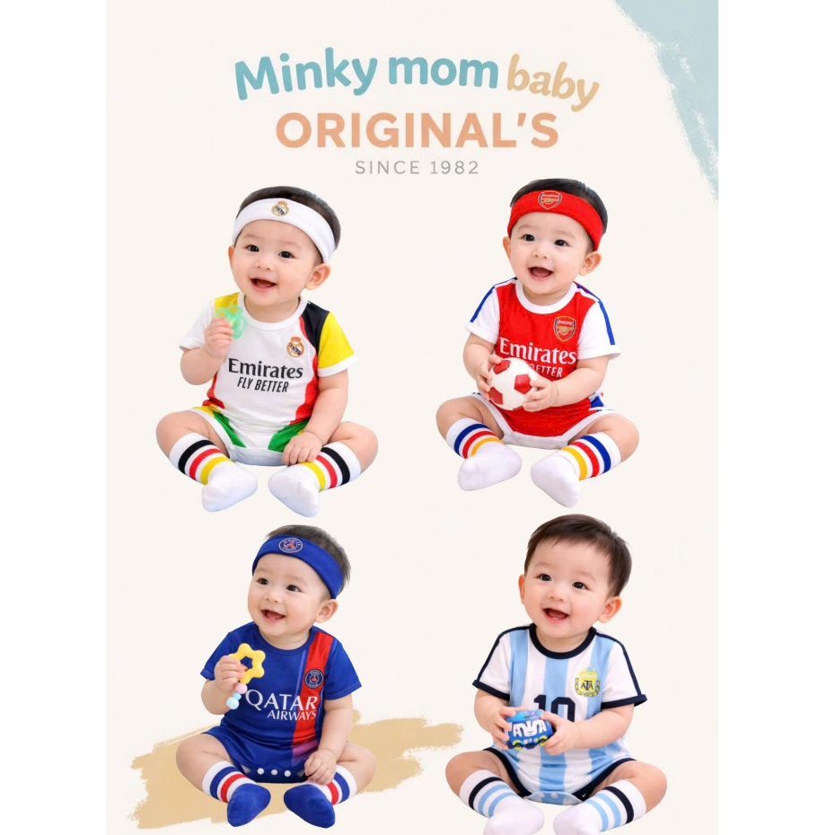 Bộ BodySuit Phong Cách Thể Thao In Hình 3D Cho Bé 4-15kg BD02