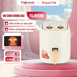 Nồi chiên không dầu 6.5L Fujihome nhập khẩu 1600W, nồi chiên cơ 6.5 Lít, chống dính cao cấp,tự ngắt an toàn tặng kèm kẹp