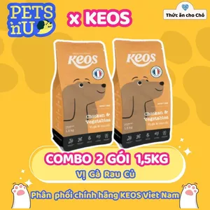 COMBO 2 Hạt Keos cho chó trưởng thành, vị Gà Rau củ (1,5kg) – Mua hạt tặng hạt KM SỐC