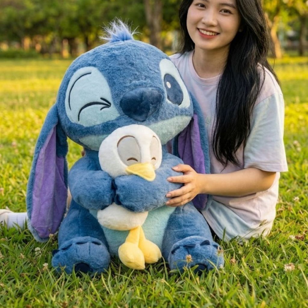 [ Sẵn Hàng ] Gấu bông stitch ôm vịt đáng yêu,Gấu bông stich nhiều mẫu cao cấp quà tặng dễ thương cho mọi lứa tuổi