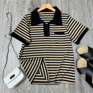 Áo thun tay ngắn  Nhỏ Clothing  nữ big size cổ bẻ sọc dáng dài mềm mịn, đẹp, không xù lông ,co giãn xinh xắn CB SOC