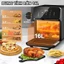 OIMIU Nồi Chiên Không Dầu 16L Màn hình cảm ứng LED Air Fryer Chảo Chống Dính, công suất mạnh 1800W