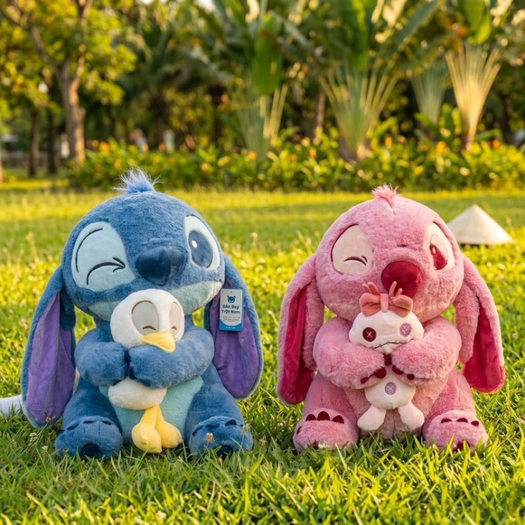 [ Sẵn Hàng ] Gấu bông stitch ôm vịt đáng yêu,Gấu bông stich nhiều mẫu cao cấp quà tặng dễ thương cho mọi lứa tuổi