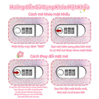 Sổ Tiết Kiệm Đựng Tiền Lấp Lánh – Sổ Đựng Tiền Cá Nhân, Chứa 100 Tờ, Khóa Số An Toàn