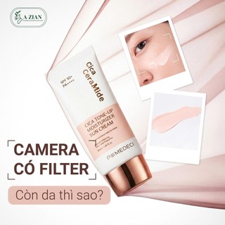 Kem Chống Nắng Nâng Tone A-Zian Pomedeci SPF50+ PA++++ 50ml Dưỡng Ẩm Không Bết Dính Cho Mọi Loại Da