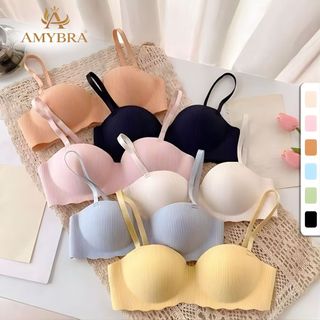 Áo Lót nữ Su Non Êm Mềm Đệm Bàn Tay – Áo Ngực Nữ Su Mịn Không Gọng Nâng Đỡ Tự Nhiên AMYBRA A5277