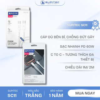 Cáp Sạc Nhanh Supitec SC11 (type-C) | Hỗ Trợ PD 60W | 1M/2M