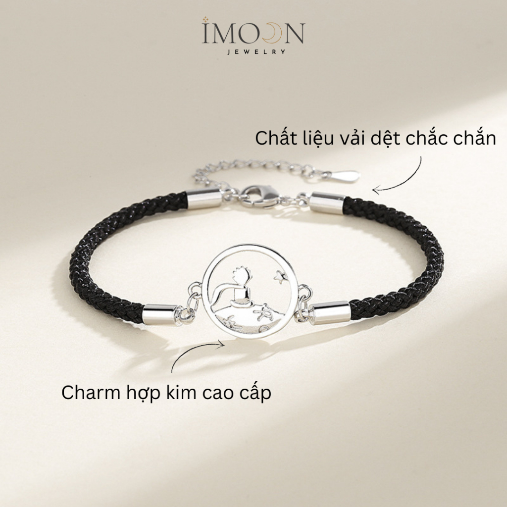 Lắc tay đôi hợp kim cao cấp, vòng tay uyên ương charm hoàng tử và cáo con Imoon Jewelry
