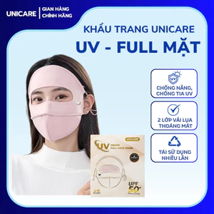 Khẩu Trang Che Kín Mặt Unicare, Khẩu Trang Full Face Chống Nắng, Chống Tia UV UPF50+, Vải Thoáng Mát
