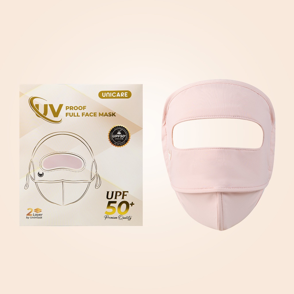 Khẩu Trang Che Kín Mặt Unicare, Khẩu Trang Full Face Chống Nắng, Chống Tia UV UPF50+, Vải Thoáng Mát