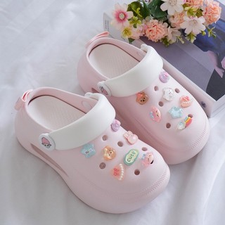 Dép sục nữ đế cao 7cm có tag đế kèm sticker Pizza dễ thương có quai hậu CSM-61 Mita