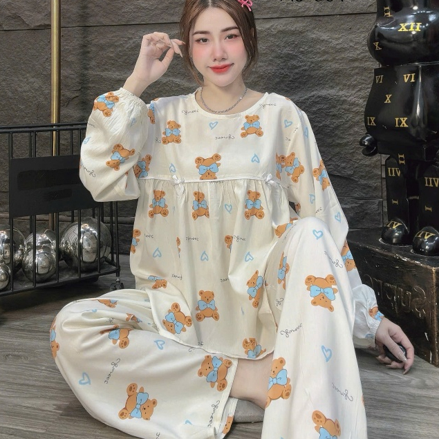 Đồ bộ nữ,đồ ngủ nữ dễ thương,set bộ tole hai da loại 1 babydoll nhiều họa tiết dễ thương trend [220]
