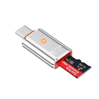 Đầu đọc thẻ nhớ TFs cổng USB C, adapter OTG cho điện thoại, vỏ kim loại, mở rộng bộ nhớ, sao chép ảnh - DDTNZ69