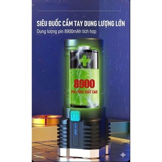 Đèn Pin Siêu Sáng P50 Chip LED 4 Nhân | Pin Dung Lượng Cao | Chống Nước, Zoom Xa