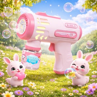 Súng Bắn Bong Bóng Mini Tự Động Có Đèn LED | Bubble Gun Trẻ Em Phun Liên Tục | Đồ Chơi Mùa Hè Cho Bé