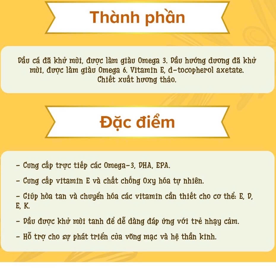 (Date 2027) Dầu cá ăn dặm Nutra Omega 3 nhập khẩu Chile 240ml cho bé từ 7 tháng - Bổ sung DHA & EPA