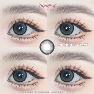 Lens mắt Teemo Gray màu xám rêu có viền tự nhiên, trong trẻo - size vừa, thương hiệu Babiee Hàn Quốc
