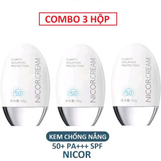 Combo 3 Hộp Kem Chống Nắng SPF50+ NICOR  (50g/Hộp)