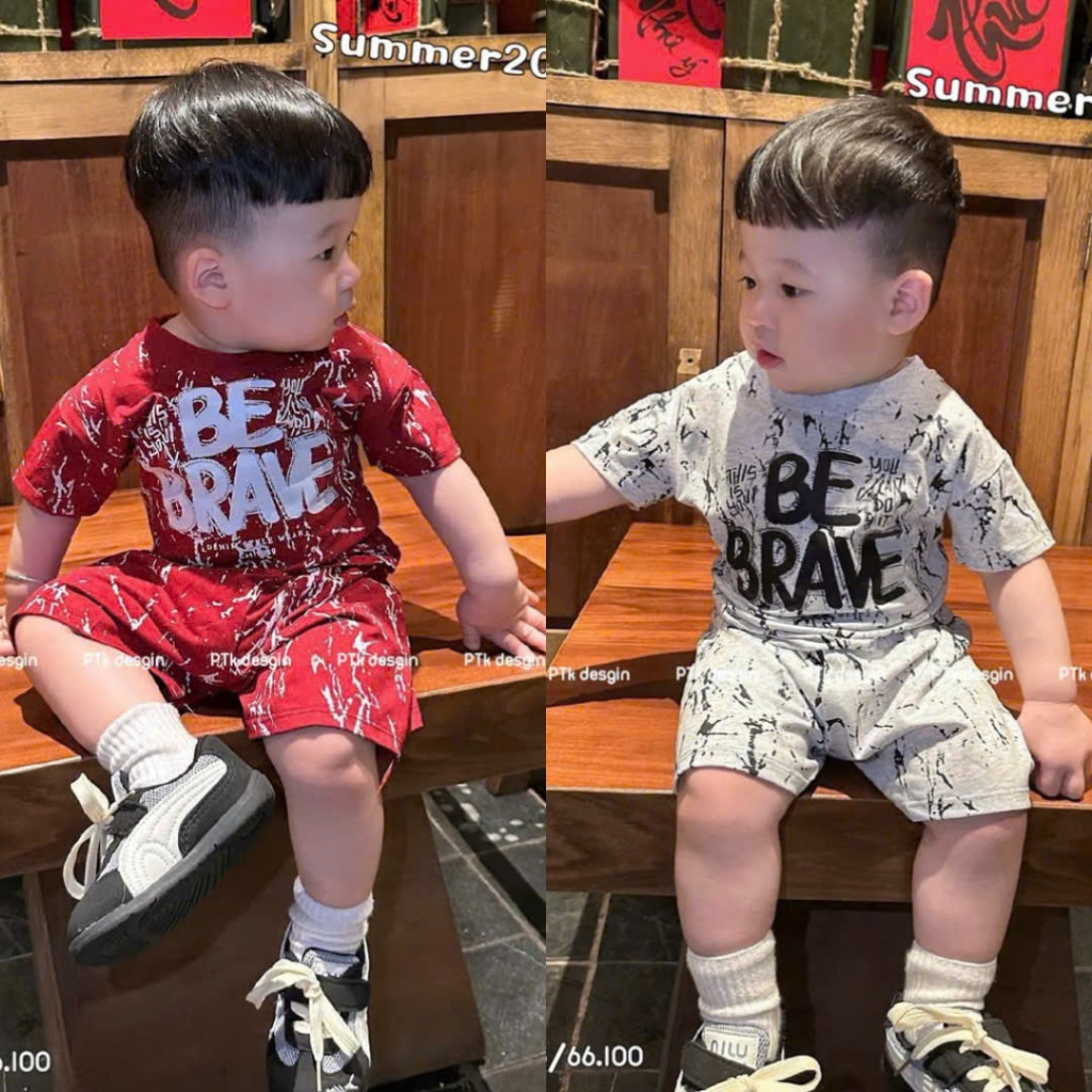 Bộ Loang 3 Mầu ( BE BRAVE ) Cho Bé Trai Từ 9-35kg Chất Xu 4 Chiều